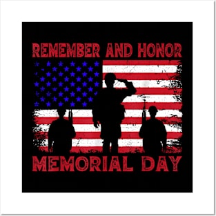 And Honor Memorial Day Flag American Posters and Art